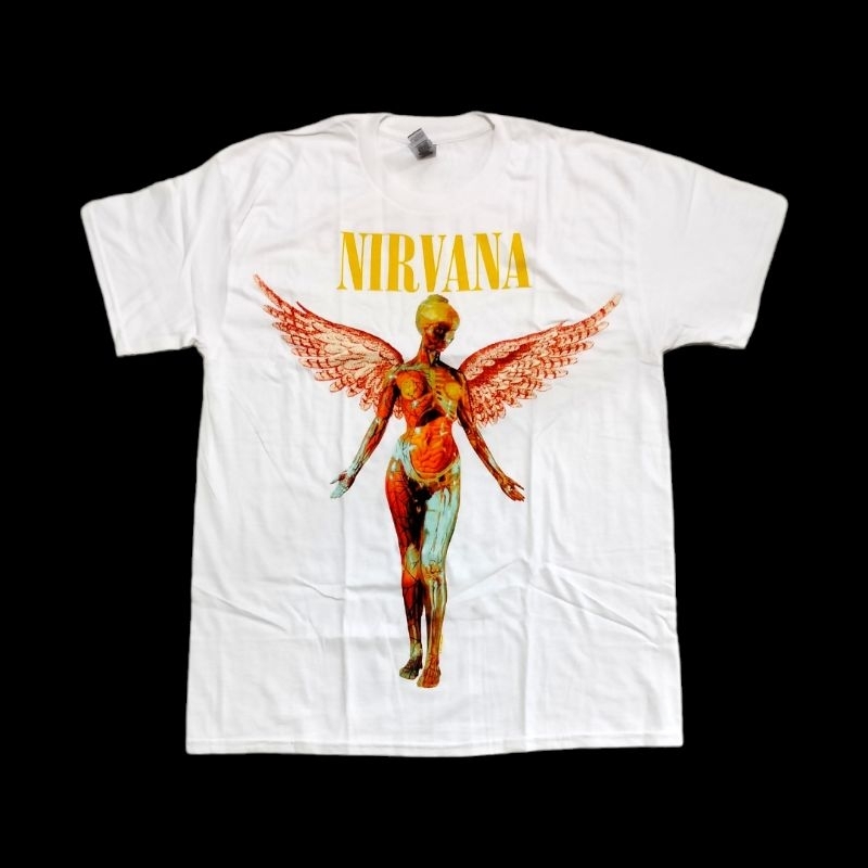 T-Shirt Amplified Nirvana In Utero Wilderness Vintage Blanc - Tee Shirt Groupe Officiel