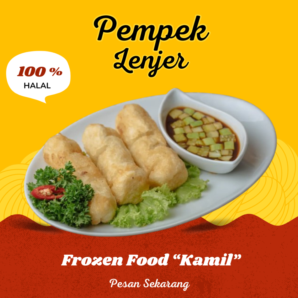 Jual Pempek Palembang Asli -Frozen Food- Varian Lenjer Jumbo Isi 3Pcs ...
