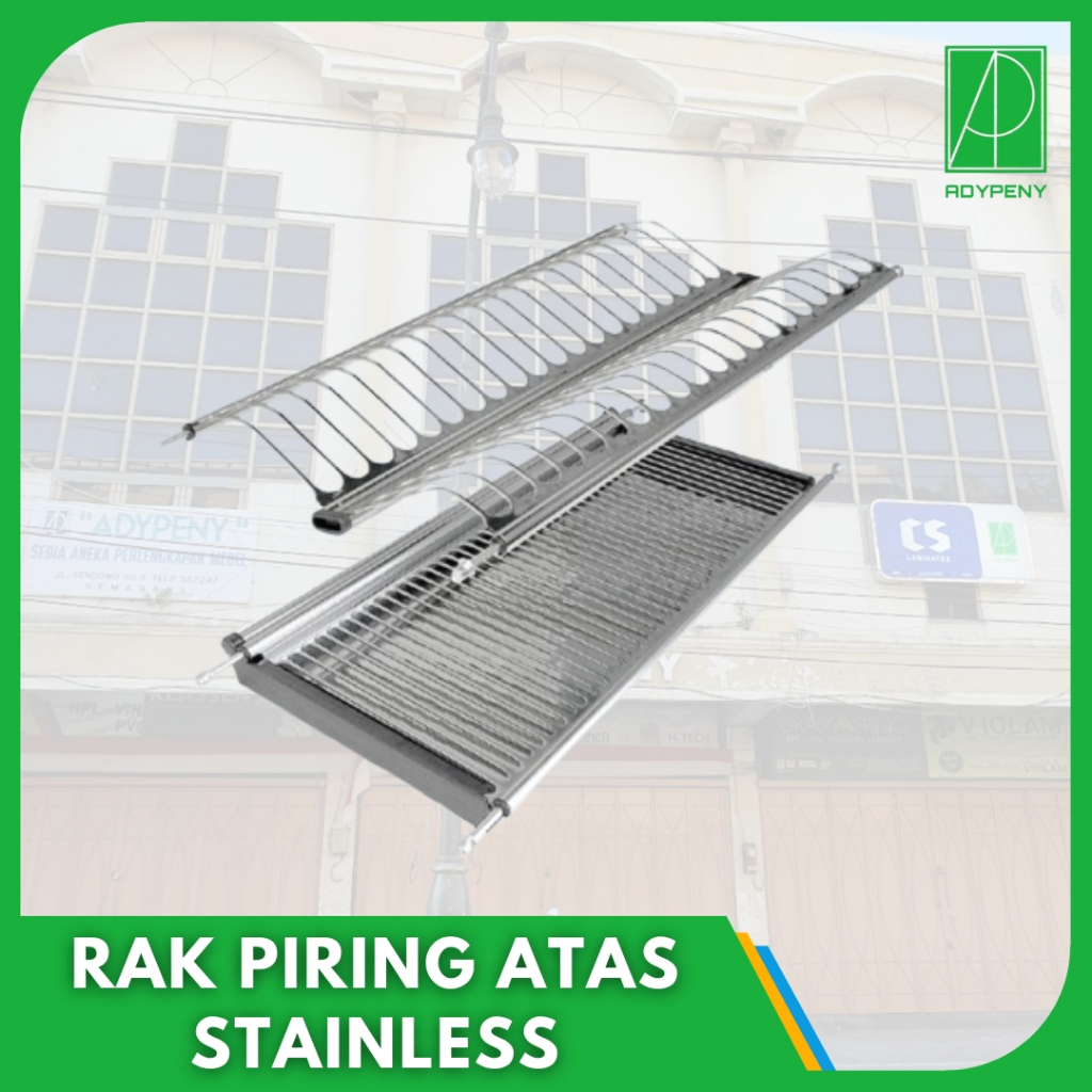 Rak Piring Gantung Gelas Atas Dapur Stainless Kitchen Set Huben Twin Klassen