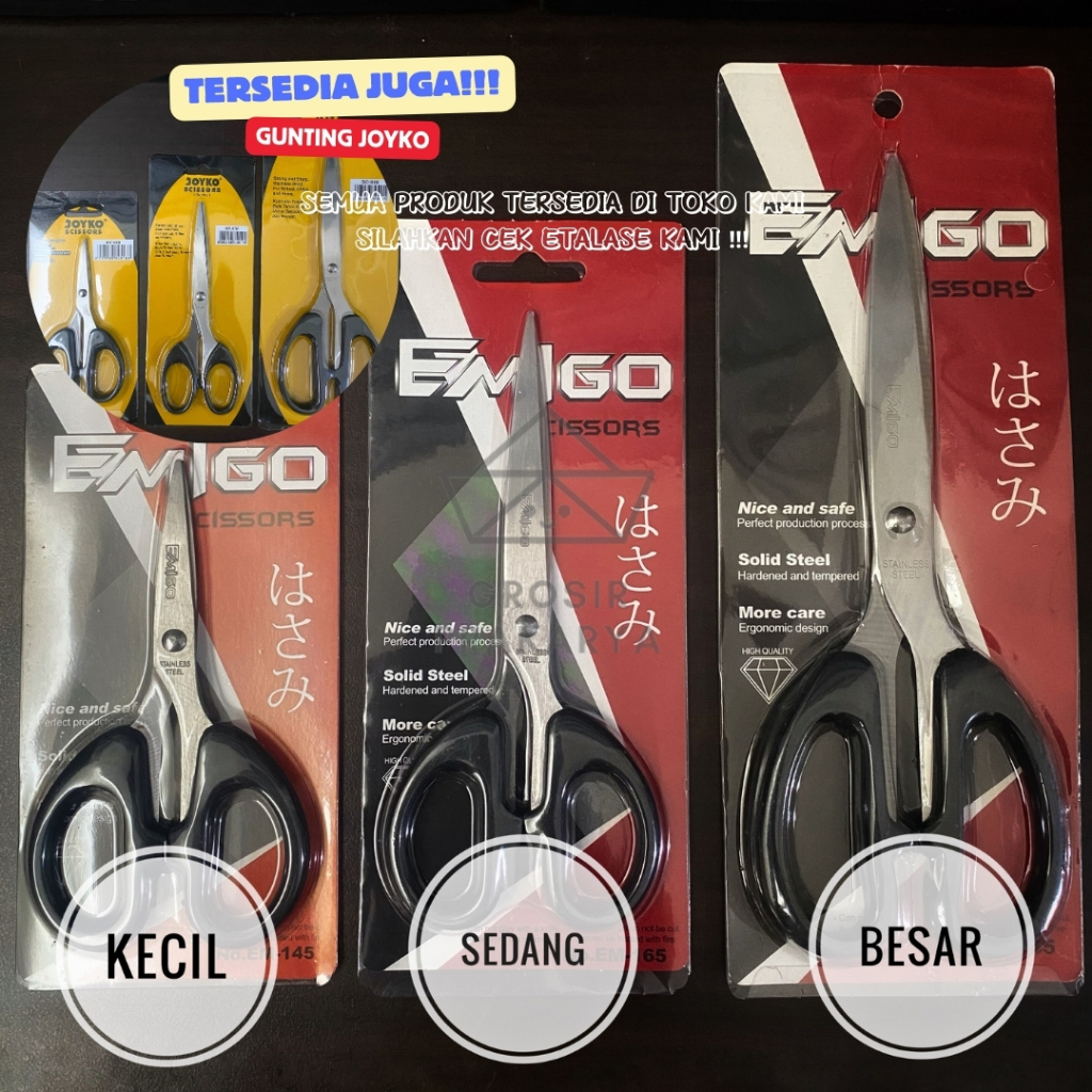 Jual Gunting Kecil 4 inch 13 cm Emigo Tajam Pemotong Scissors DIY Alat ...