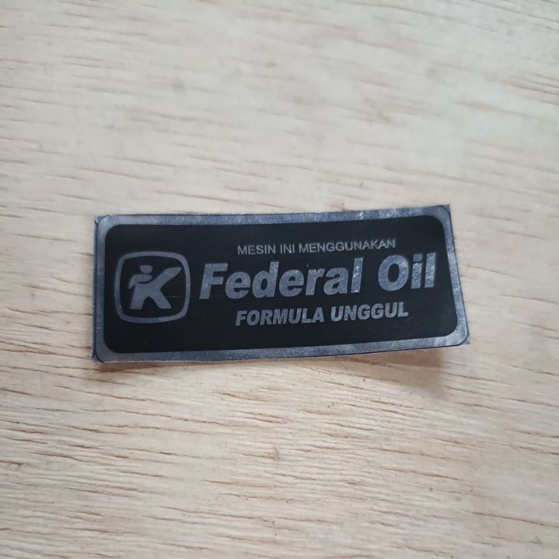 Jual sticker mesin ini menggunakan federal oil honda series logo stiker ...