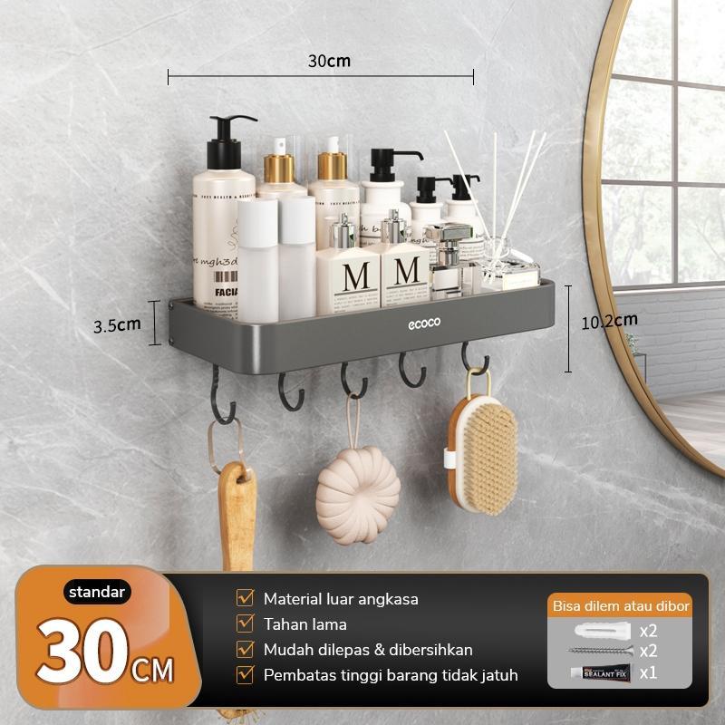 Jual ECOCO Wall Rack Aluminium - Rak Kamar Mandi Rak Multifungsi Rak ...