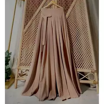 Celana Kulot Panjang Remple Tali Pita Import Premium Kulot Wanita Jumbo 2024