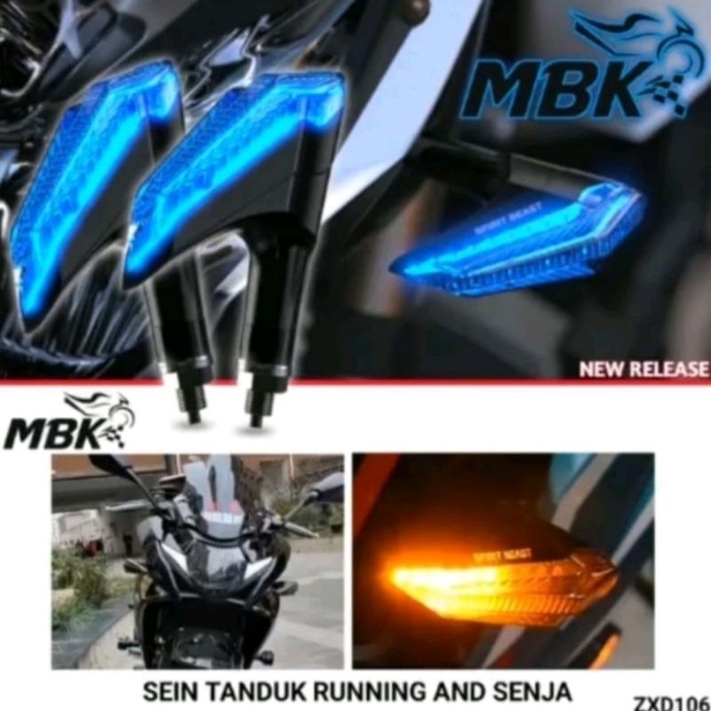 Jual Sen LED Running Motor Model Tanduk Running Lampu LED Sein | Shopee ...