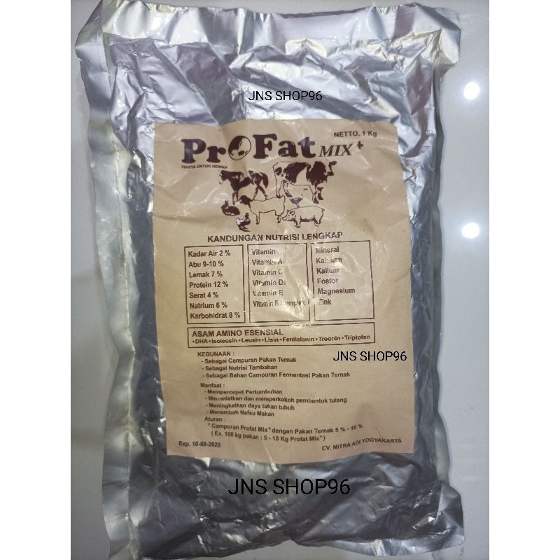 Jual PRO FAT MIX 1 KG NUTRISI CAMPURAN PAKAN TERNAK & UNGGAS SAPI ...