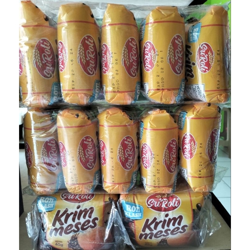Jual Roti Klasik Krim Meses 1 pack isi 5 pcs(Packing kardus) | Shopee ...