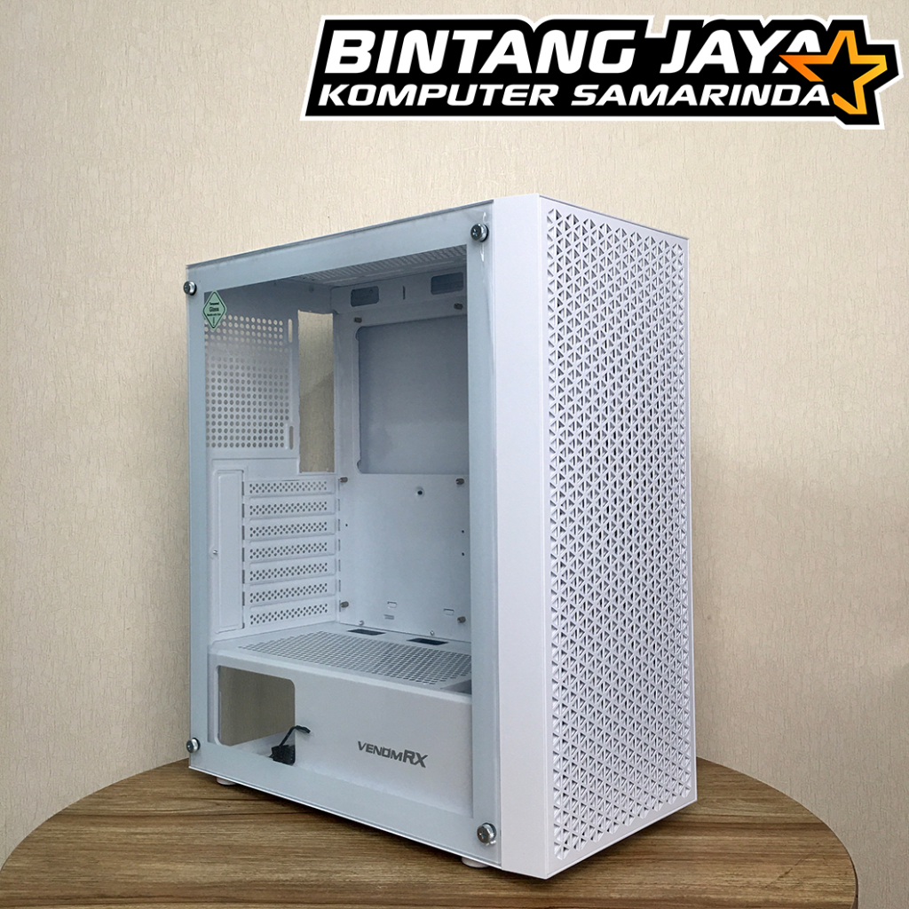 Jual Casing PC VenomRX Baldur Alpha ATX Tempered Glass + 3 Fans - White ...