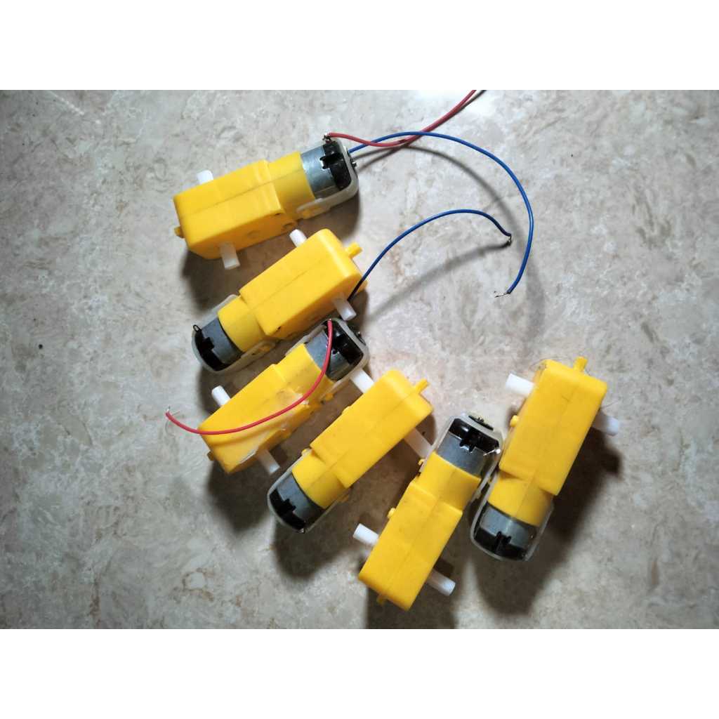 Jual Dinamo Motor DC Gearbox Kuning DC 6V Robot Mobil Smart Car Arduino ...