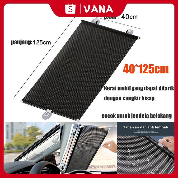VANA Kaca Depan Mobil Kerai Pelindung Kaca Depan Depan Pelindung Matahari Eksterior Kaca Depan Dapat Ditarik Aksesori Mobil