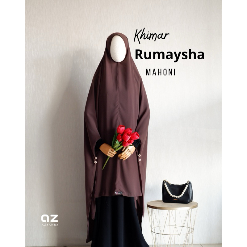 Khimar Syari Lengan Kancing Rumaysha By Azzahra Syar'I