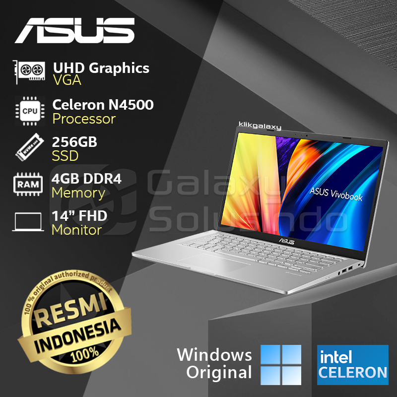 Jual Asus Vivobook 14 A1400KA-FHD422 Celeron N4500 256GB SSD 4GB RAM ...