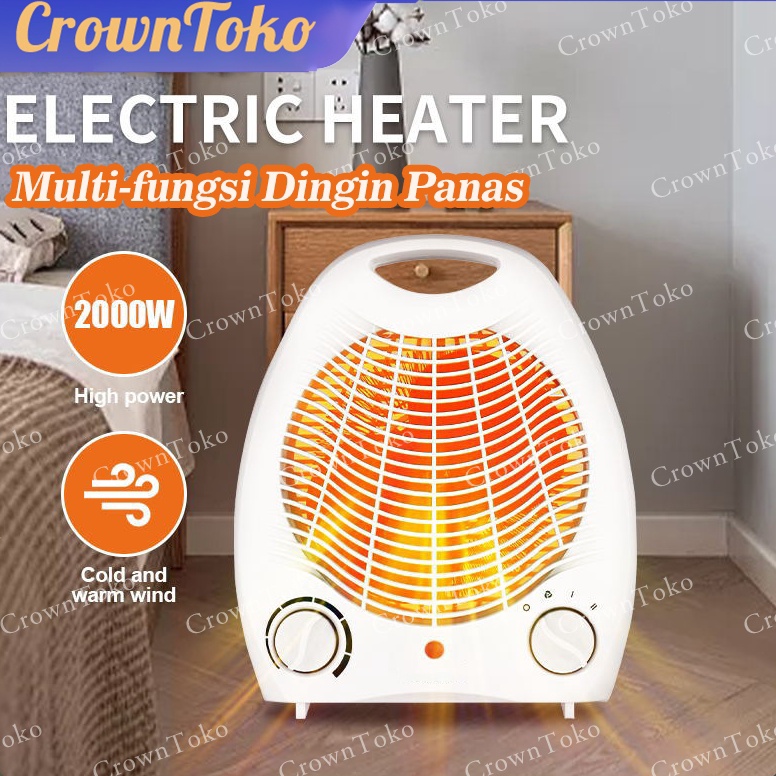 Jual kode q19w electric small space heater 2 in 1 heating cooling