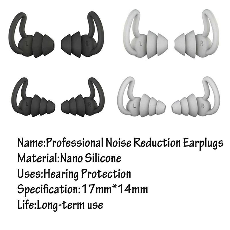 Jual Penutup Telinga Earplug silicone Noise Reduction 3 Layer Deep ...