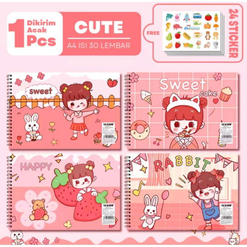 Jual buku gambar anak,drawing book,buku gambar design lucu,painting