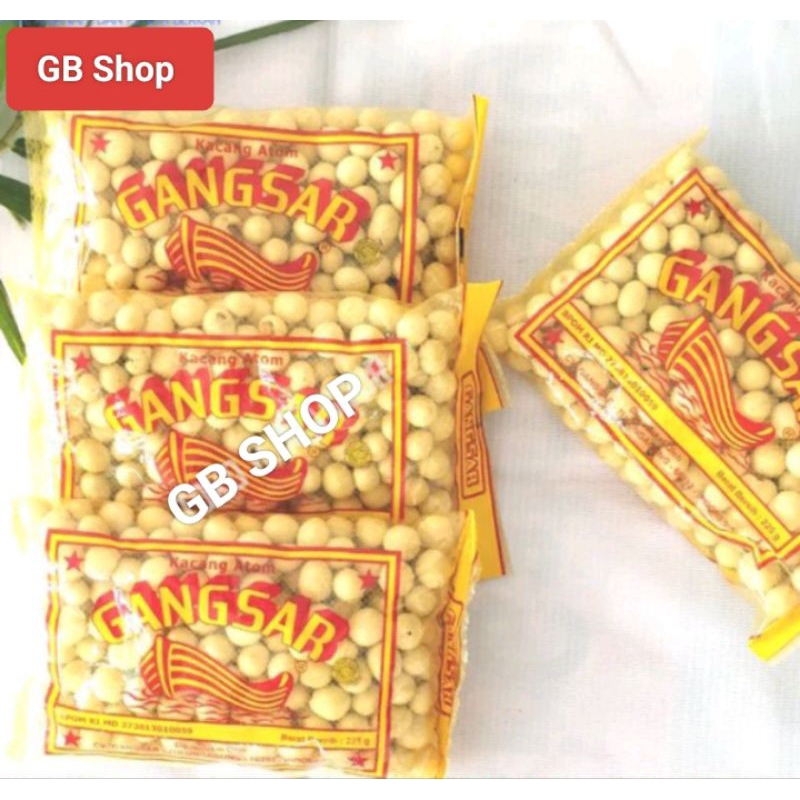 Jual kacang atom Shanghai cap Gangsar 225gram kemasan baru 210gram ...