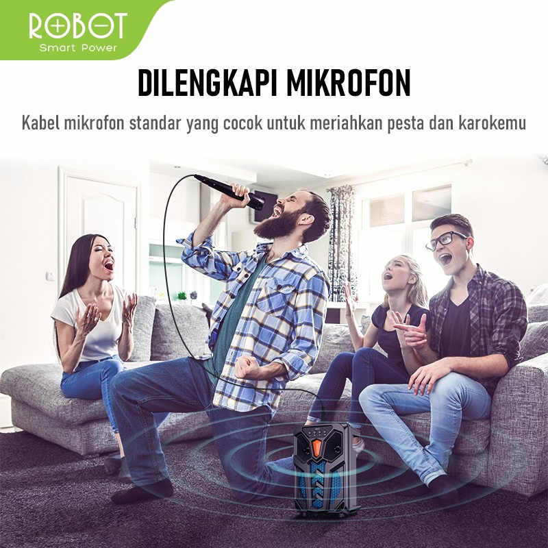 Jual Robot RB350 Speaker Karaoke Bluetooth 5.3 With Microphone RGB 6,5 ...