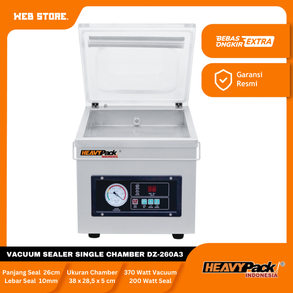 Jual Mesin Vacuum Sealer Sedot Udara Hampa Kemasan Dz 260a3 Heavypack