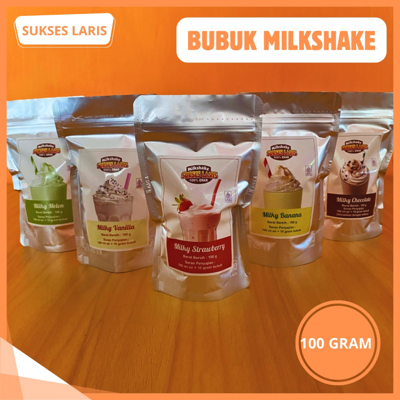 Jual BUBUK MINUMAN MILKSHAKE 100 GRAM SUSU RASA RASA SUKSES LARIS ...