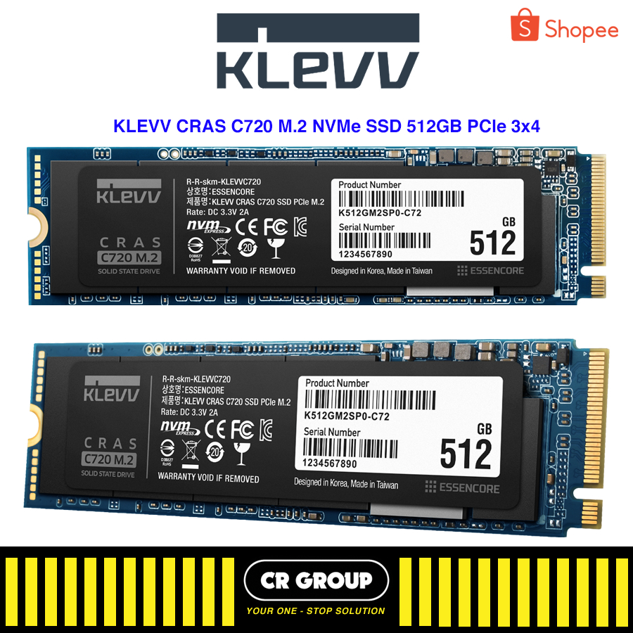 Klevv Cras C720 KLEVV SSD CRAS C720 512GB 2280 NVMe PCle Gen3 X4