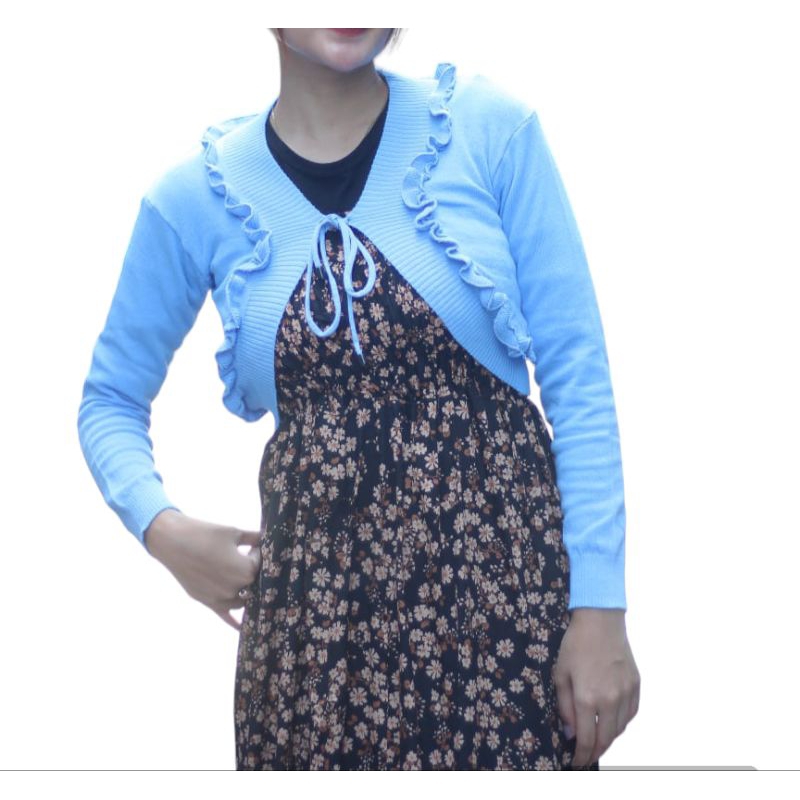 Jual Bolero Nikita Knit Crop Atasan Wanita Tali Rajut Pendek | Shopee ...