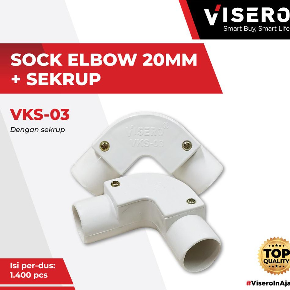 Jual Visero Inspection Sock Elbow VKS 03 Sambungan Pipa L 20MM Keni ...