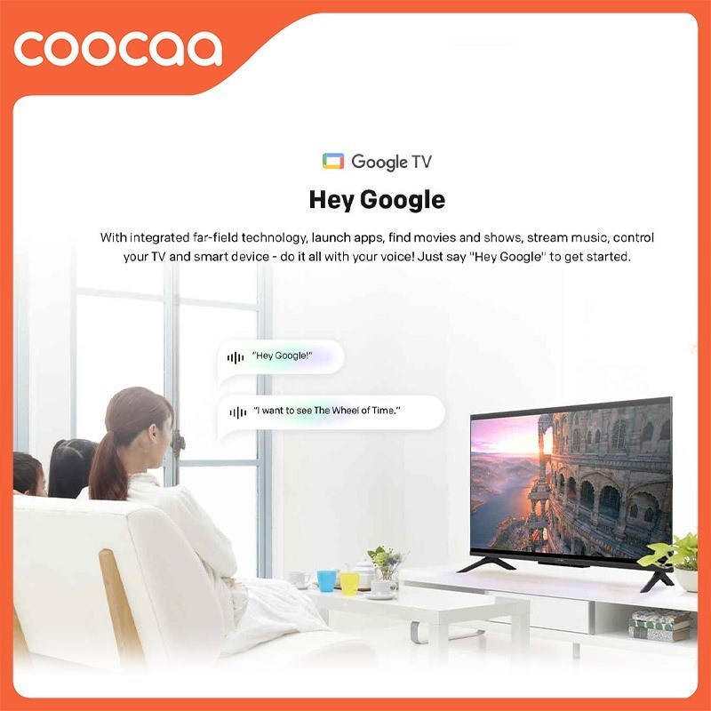Jual COOCAA Y65 TV 50 Inch 4K UHD Google TV - Smart TV - Dolby