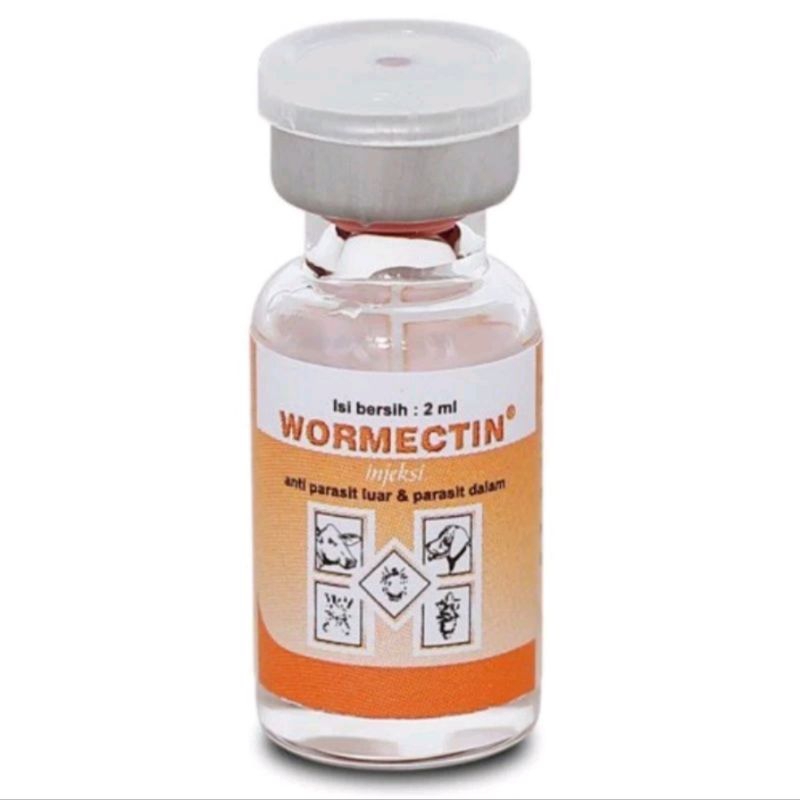 Jual Wormectin injeksi 2ml free spuit 1ml anti parasit scabies kutu ...