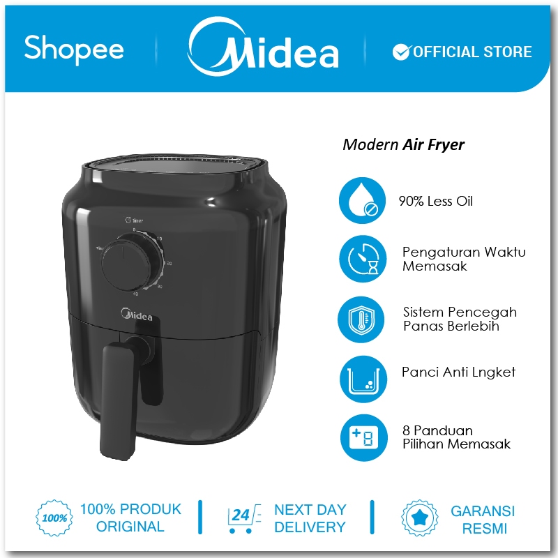 Jual Midea Air Fryer MF-TN30A(B) - Kapasitas 3L - Penggoreng Tanpa ...