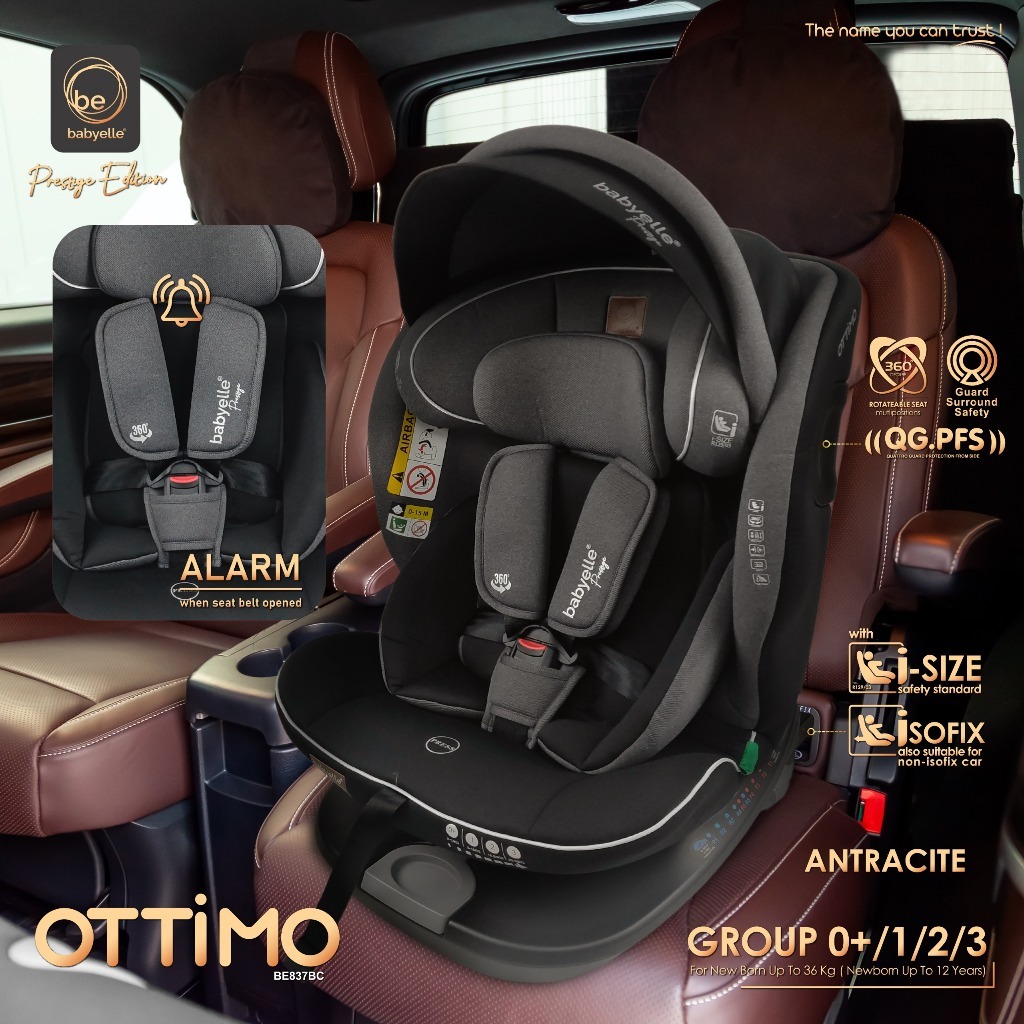 Car Seat Babyelle SPIN 360 NEXT Rotate ISOFIX kursi mobil anak bisa putar  full carseat canopy OTTIMO