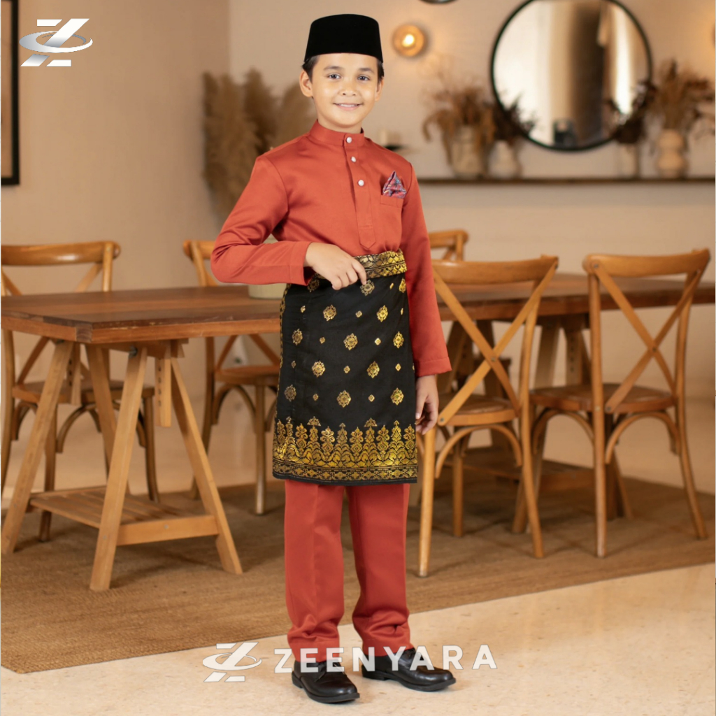Jual Zayyan Setelan Baju Melayu Anak Laki Laki Modern Satin Velvet