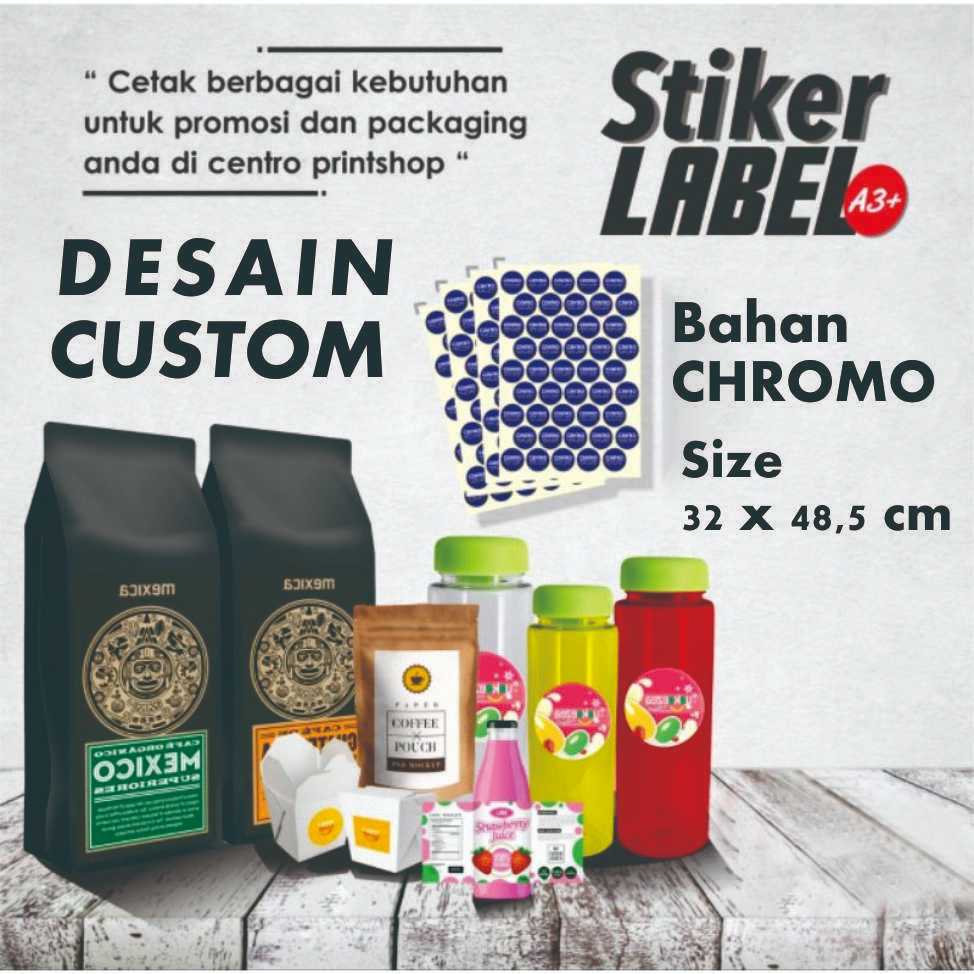 Jual CETAK STICKER CROMO / LABEL BULAT / LABEL MAKANAN TOPLES/ KEMASAN ...