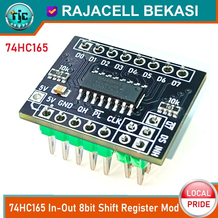 Jual 74HC165 8bit Shift Register IN Module Pin Input Expansion 8-bit ...