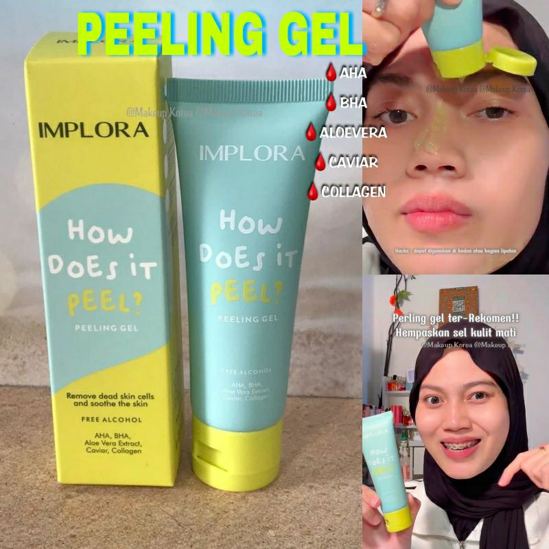 Jual IMPLORA Exfoliating Gel 50gr With AHA BHA - Exfoliasi Wajah Untuk ...