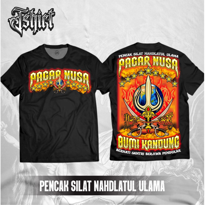 Jual Kaos T Shirt Pencak Silat Pagar Nusa Bumi Kandung Berhati Santri