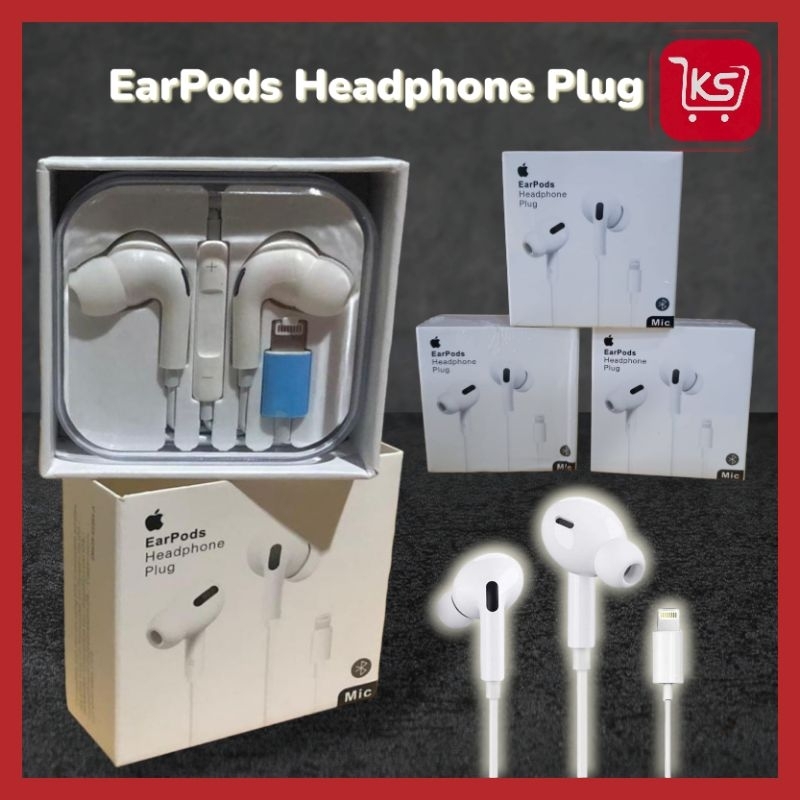 Jual HANDSFREE BLUETOOTH EARPODS HEADPHONE PLUG | Shopee Indonesia