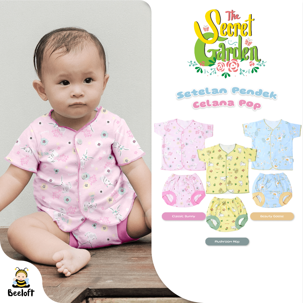 Jual Beeloft Baju Bayi Newborn Setelan Pendek Celana Pop The Secret