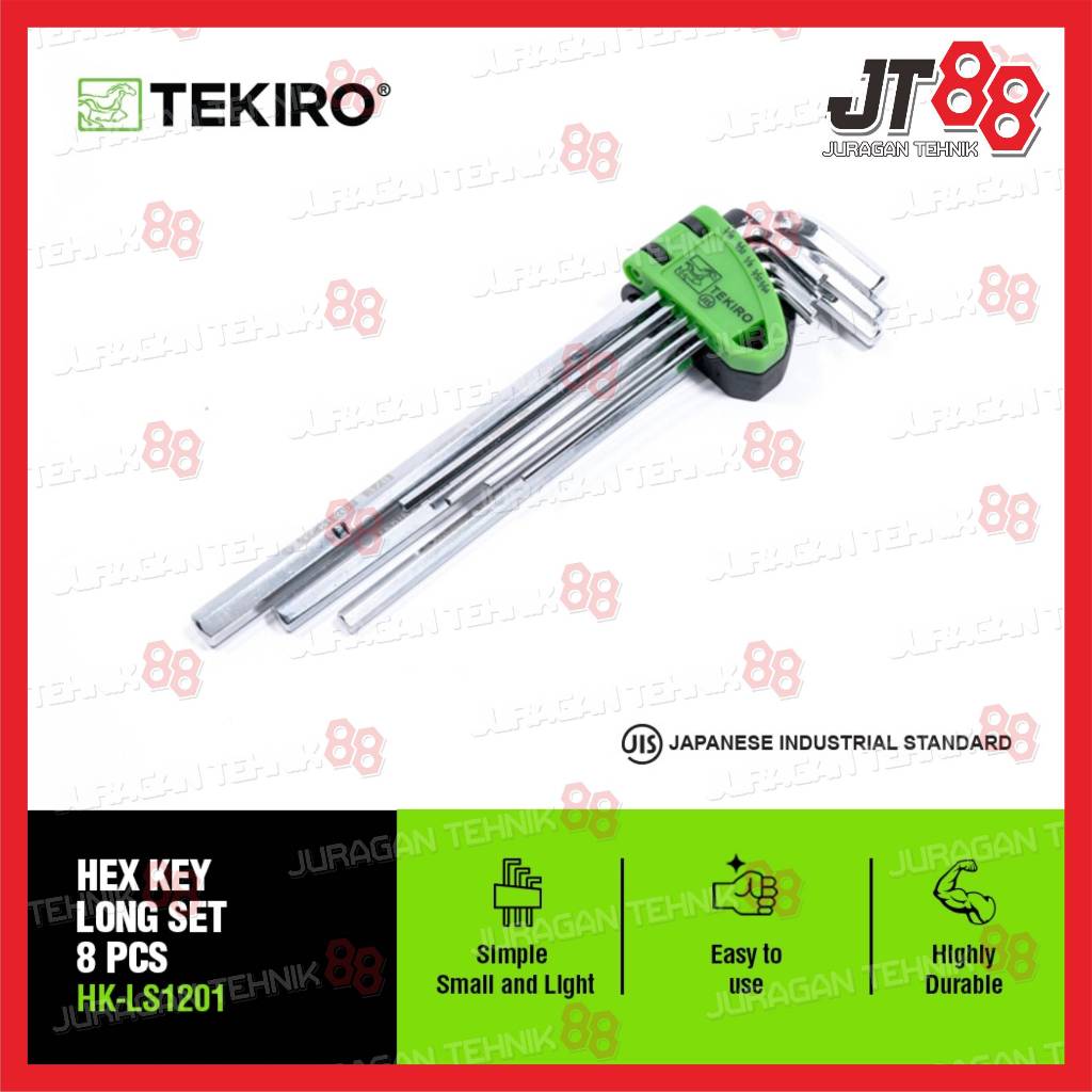 Jual TEKIRO KUNCI L SET INCHI PANJANG 8PCS HK-LS1201 | Shopee Indonesia