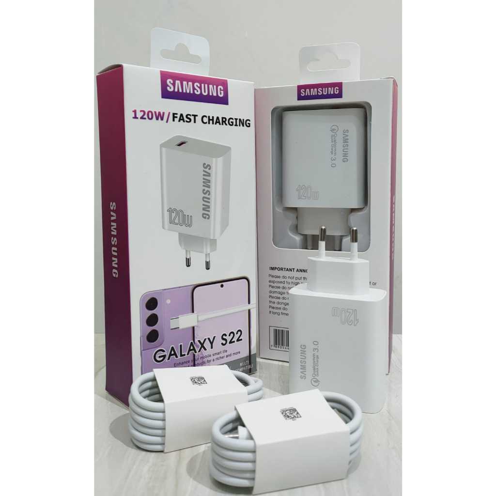 Jual Charger Smsg Galaxy S22 120w Fast Charge USB Type dan Micro ...