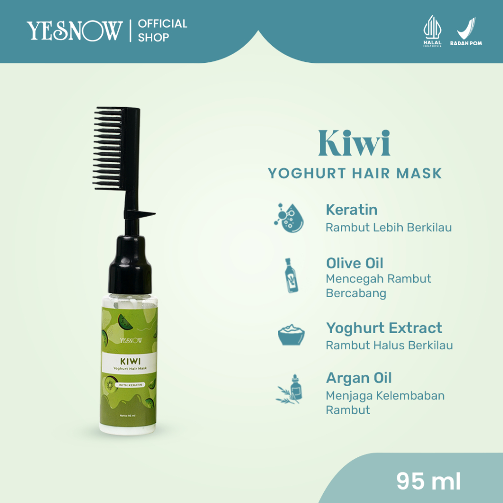 Jual Hair Mask Keratin Yesnow (Sisir) - Masker Rambut Keratin & Yogurt ...