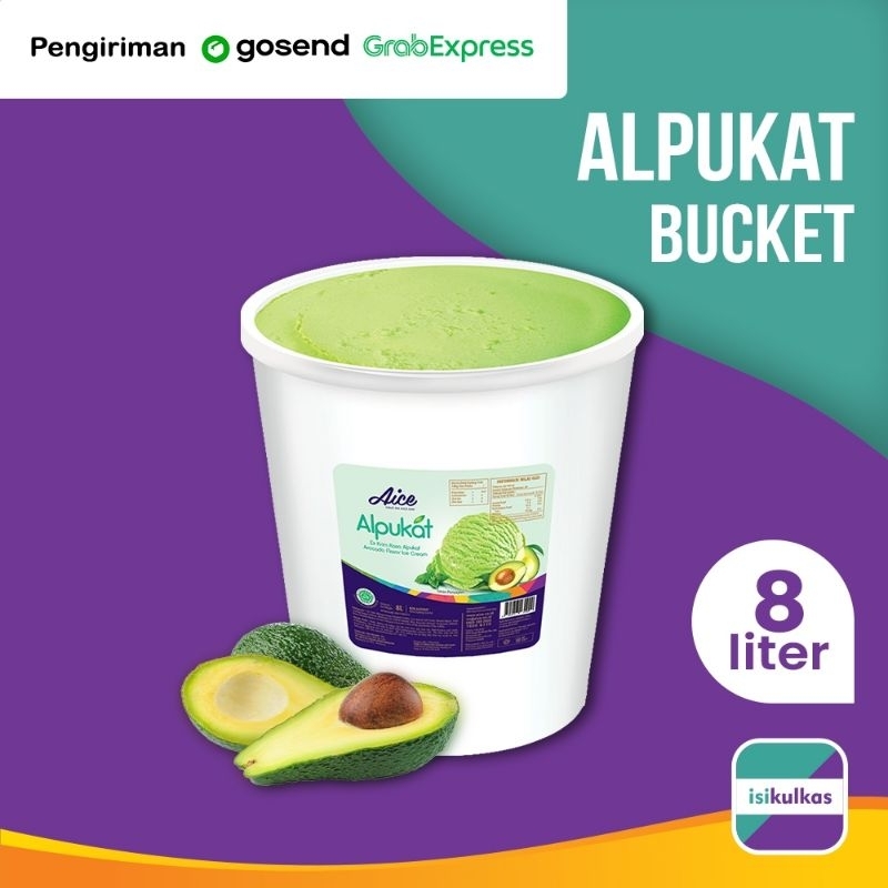 Jual Aice Es Krim Ice Cream Ember Rasa Alpukat Avocado Lt Liter Aice Avocado Bucket Lt