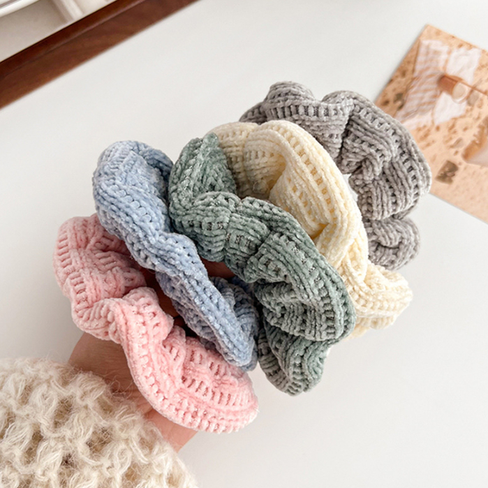 Jual OSM JKT F6251 Ikat Rambut Scrunchie Rajut / Hair Tie Polos Warna ...