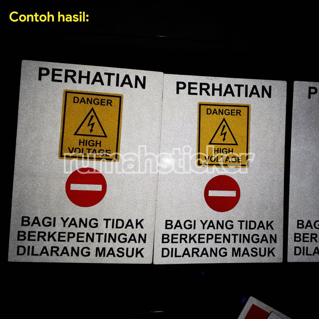 Jual [RS] DAUN RAMBU DILARANG PARKIR Uk. 40 x 60 Cm PLAT ACP STICKER ...