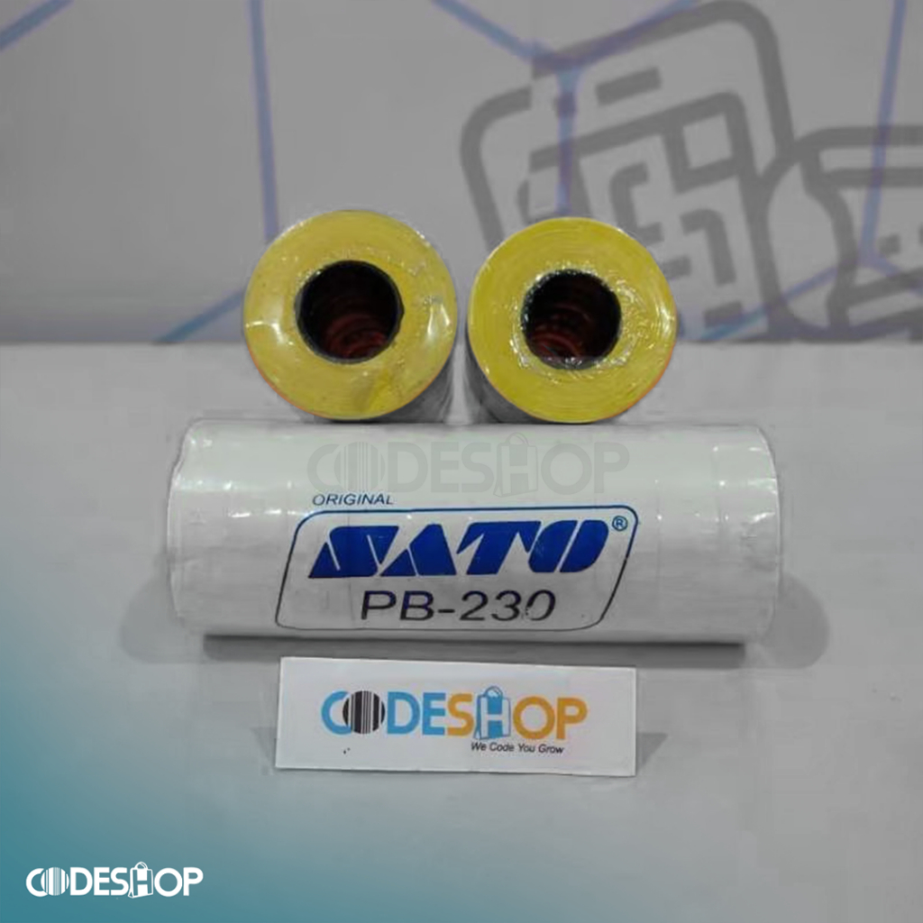 Jual LABEL STIKER PB 230 MERK SATO WARNA KUNING PB-230 STICKER LABEL ...