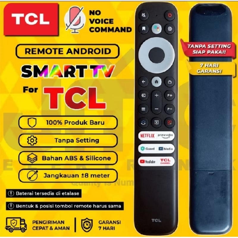 Jual REMOTE TV TCL 704 SMART/ANDROID STANDAR ORIGINAL TANPA SETTING ...