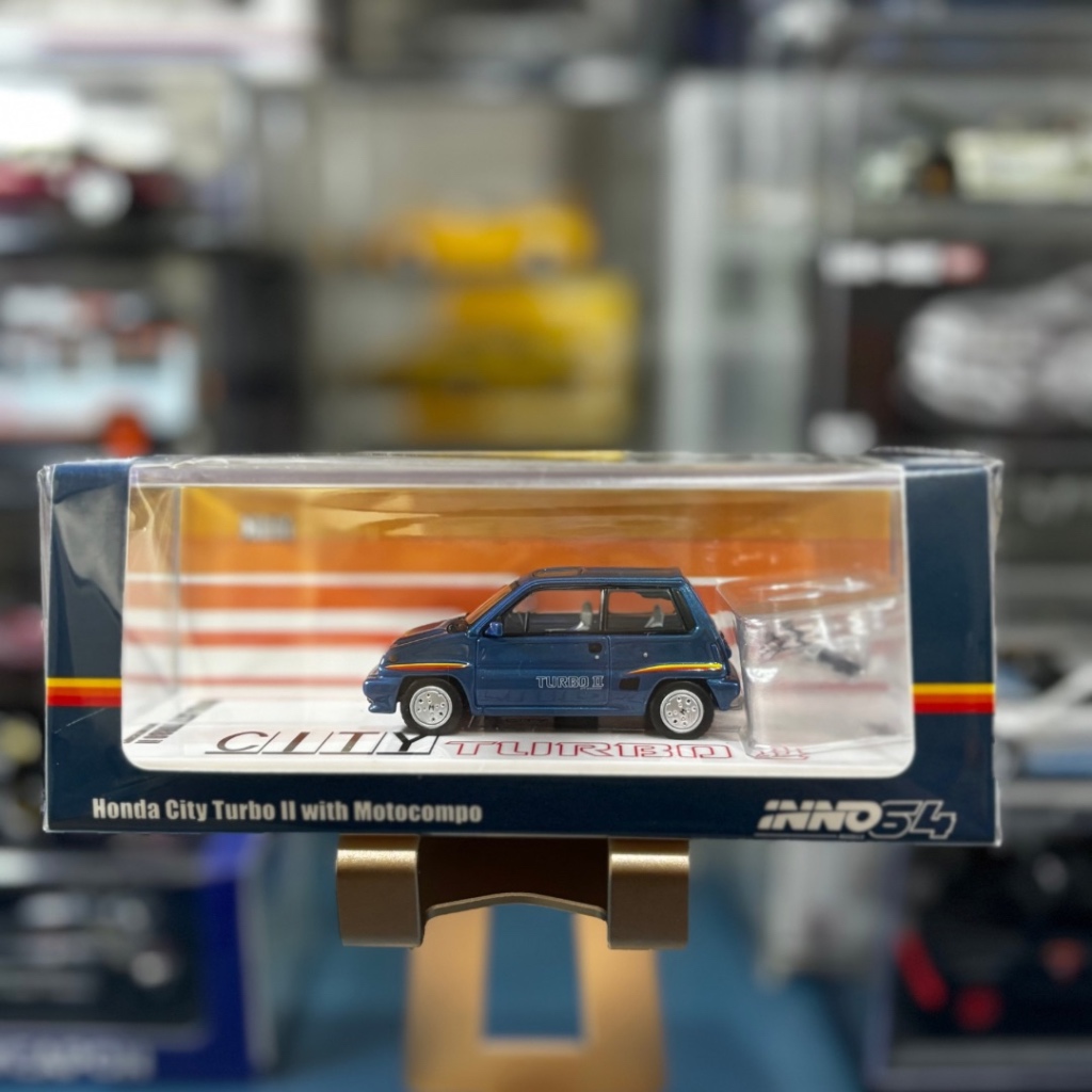 Jual INNO64 - 1:64 Honda City Turbo II with Motocompo Blue || Inno 64 ...