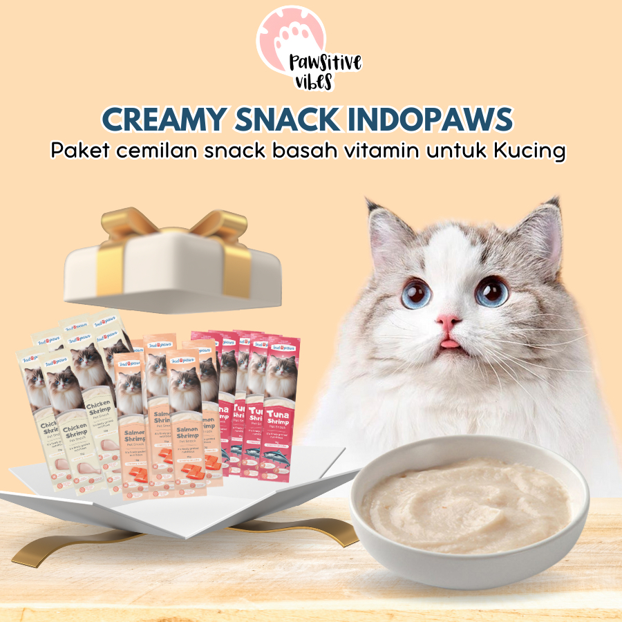 Jual Paket Snack Creamy Kucing Isi 50pcs - Snack Makanan Basah Kucing