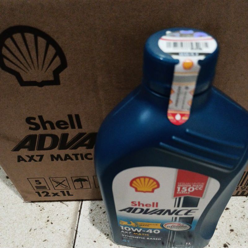 Jual SHELL AX7 MATIC 1 LITER 10W/40 API SN JASO MB AEROX NMAX LEXI ...