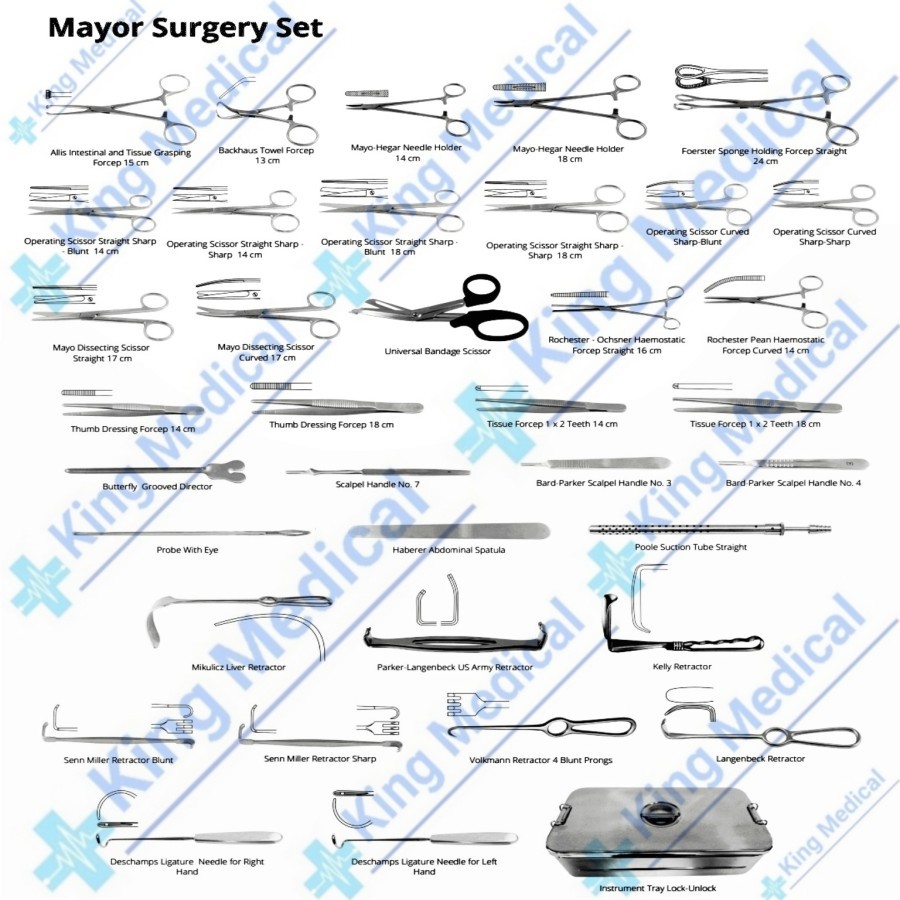 Jual Mayor Surgery (Set of 44 Items) + Bak Instrument Marwa | Shopee ...