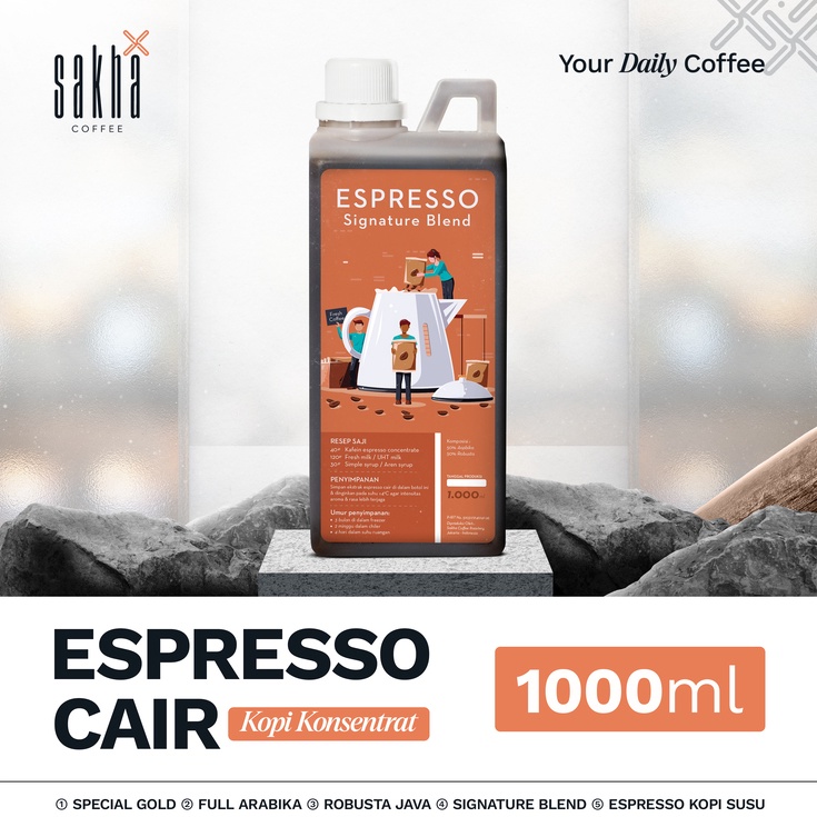 Jual Termurah Espresso Cair Minuman Kopi Susu Kekinian Liter Konsentrat Coffee Shopee Indonesia