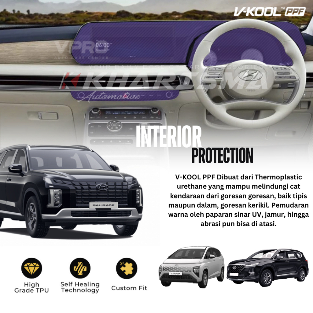 Jual V-KOOL PPF Interior Protector HYUNDAI SANTAFE | STARGAZER X ...